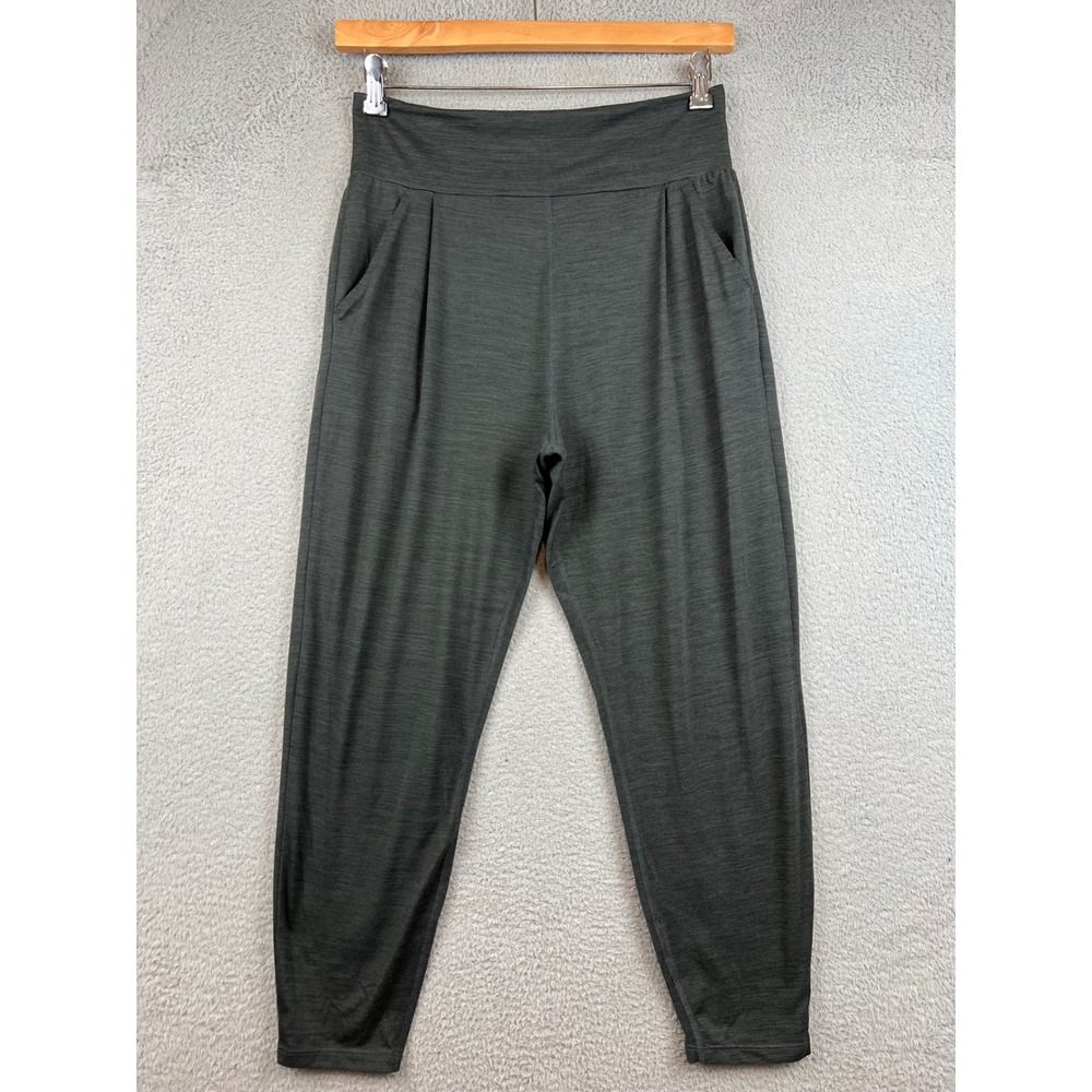 Vuori Lux Jogger Pants Charcoal Heather Gray High Rise Pleated Tapered Women M - Picture 2 of 10